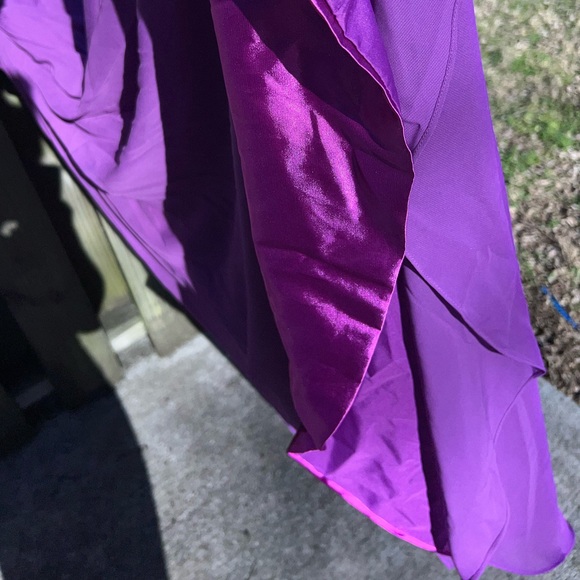 Judy Bridal one shoulder purple gown - Picture 12 of 14